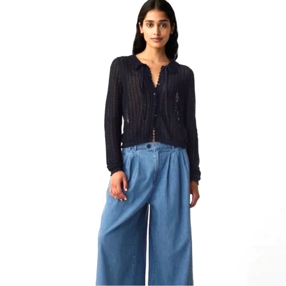 Gap & DOEN linen cardigan sweater - Picture 2 of 5